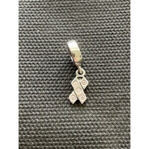 Pandora Breast Cancer Awareness Ribbon Dangle Charm ALE 925 Sterling Silver